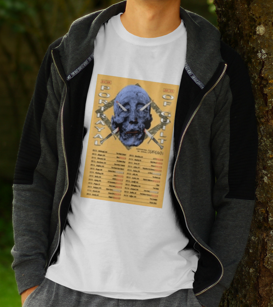 Portrayal Of Guilt Europe Tour 2025 Featuring Deafheaven Dates And Locations T-Shirt
