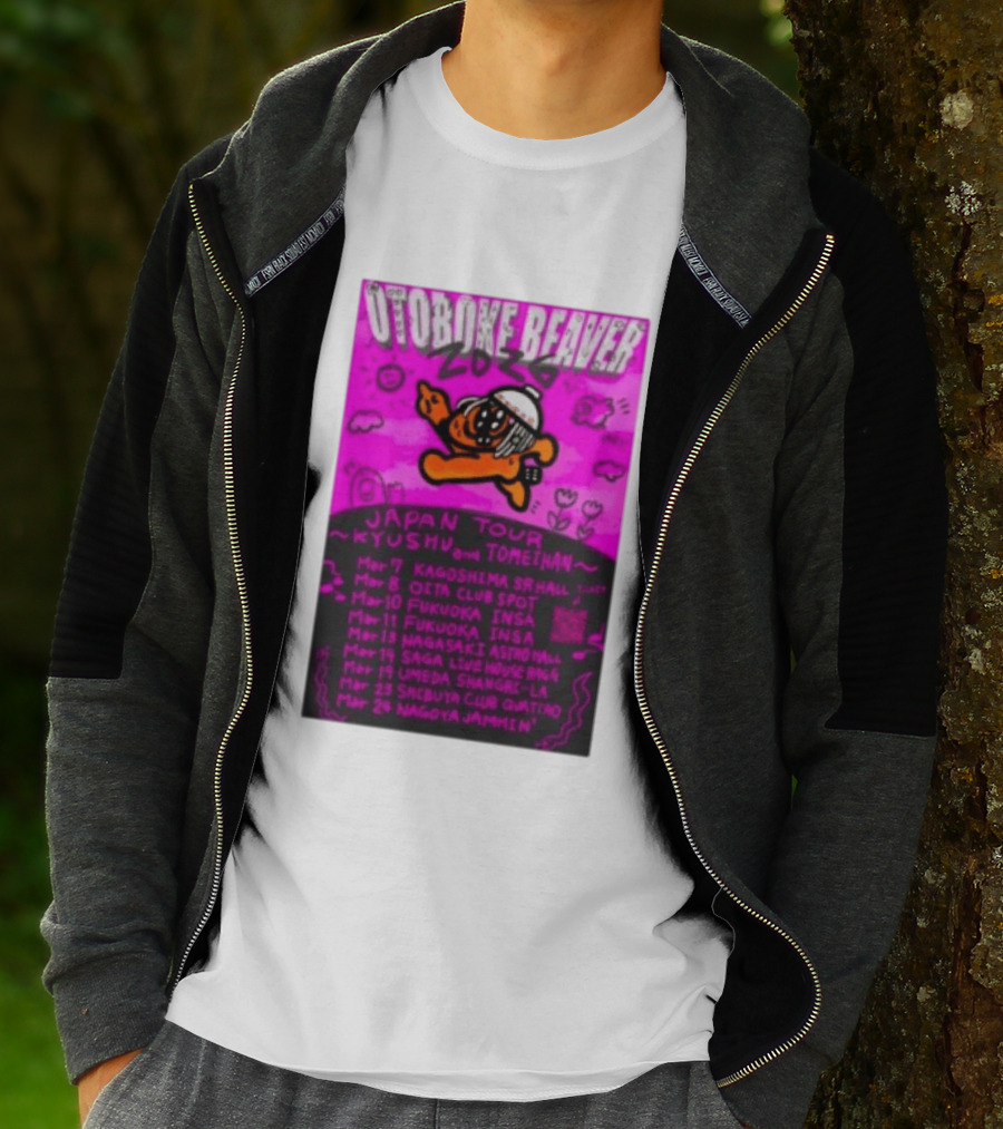 Otoboke Beaver Japan Tour 2026 Kyushu Tomiehan Kagoshima Oita Fukuoka Nagasaki Saga Umeda Shibuya Nagoya T-Shirt