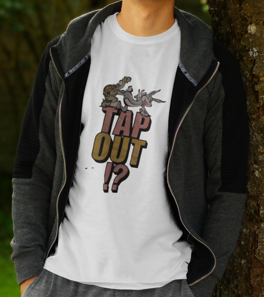 Turtle And Rabbit Tap Out Wrestling Match Showdown T-Shirt