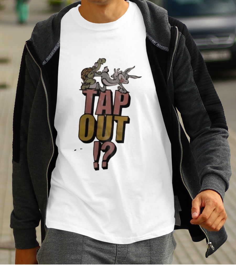 Turtle And Rabbit Tap Out Wrestling Match Showdown T-Shirt