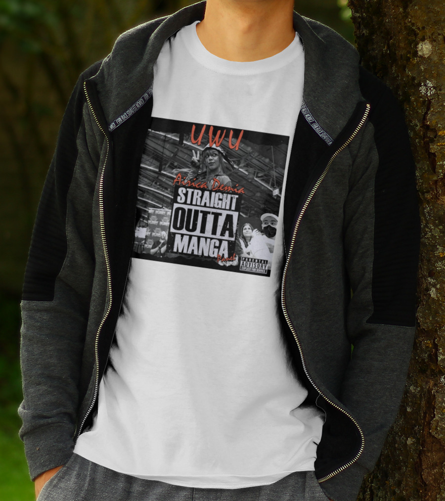 UWU Airica Demia Straight Outta Manga Panel Parental Explicit Fan Service T-Shirt