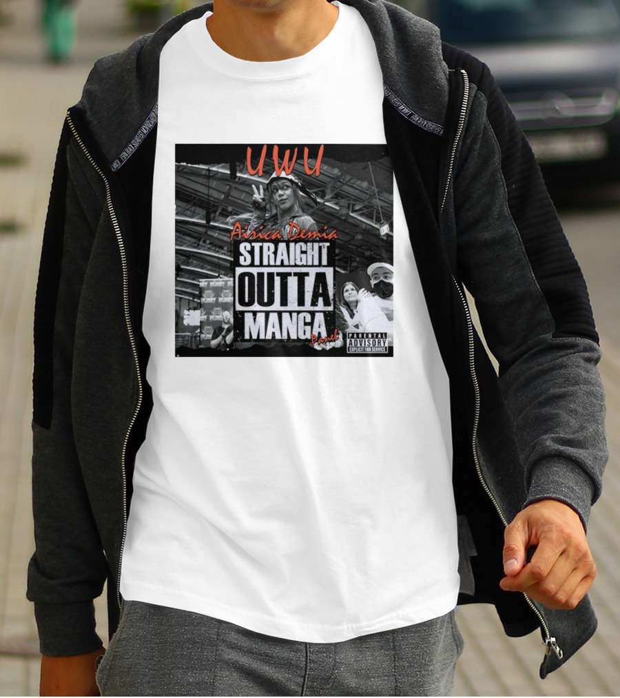 UWU Airica Demia Straight Outta Manga Panel Parental Explicit Fan Service T-Shirt
