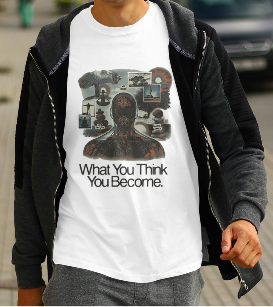 What You Think You Become Meditation Mindset Your Thoughts Shape Your Peace T-Shirt