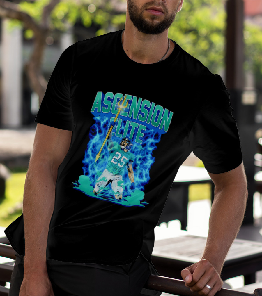 Ascension Elite 25 Football Player Trident Lightning Energy T-Shirt