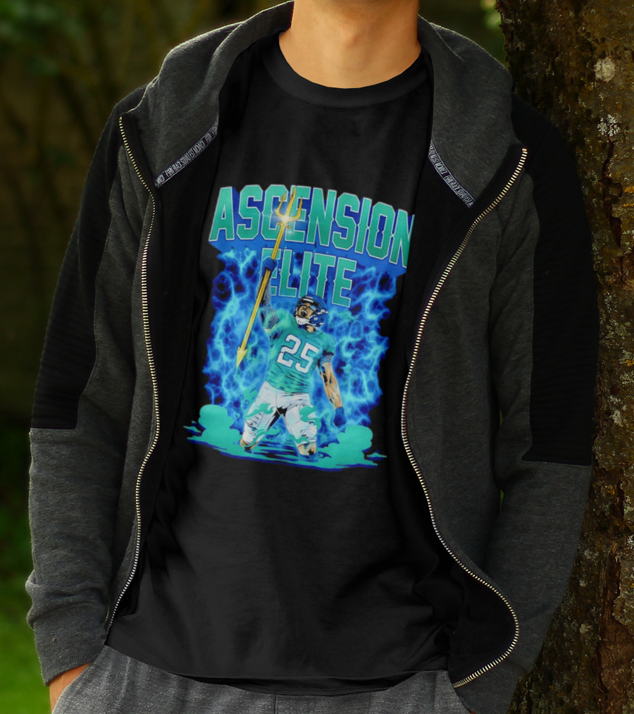 Ascension Elite 25 Football Player Trident Lightning Energy T-Shirt