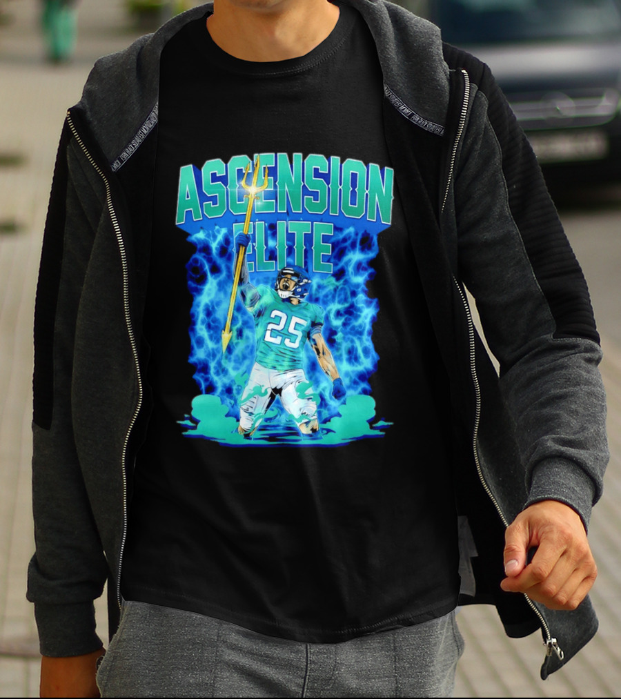 Ascension Elite 25 Football Player Trident Lightning Energy T-Shirt