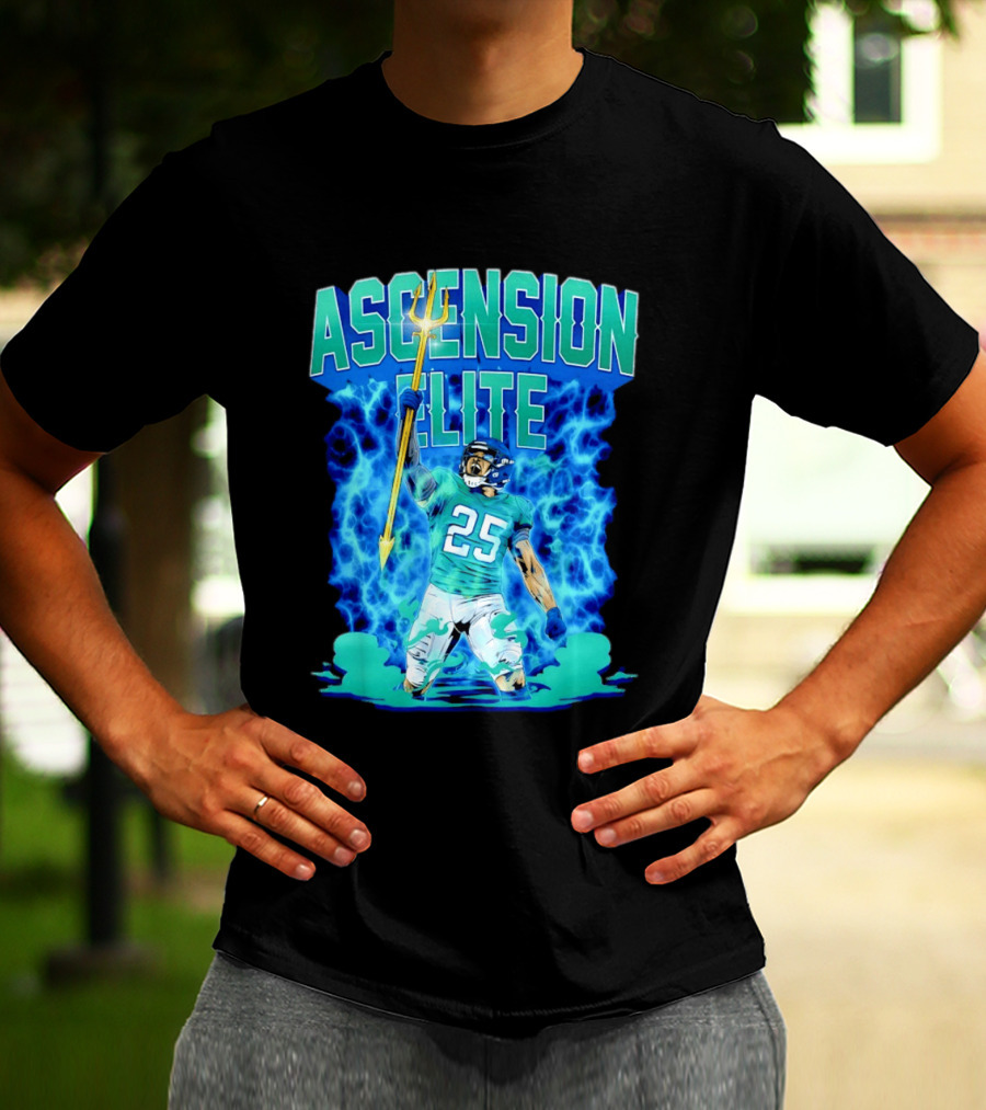 Ascension Elite 25 Football Player Trident Lightning Energy T-Shirt