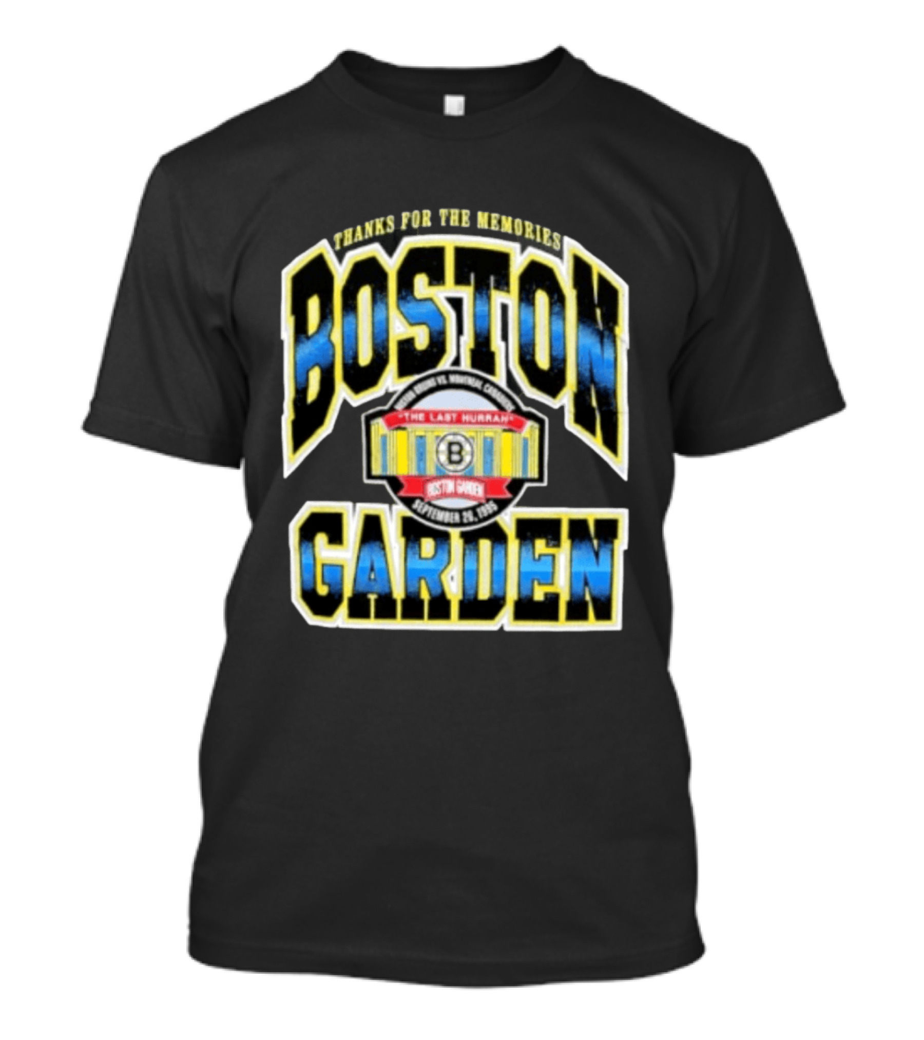 Boston Bruins Boston Garden Thanks For The Memories The Last Hurrah September 28 1995 T-Shirt