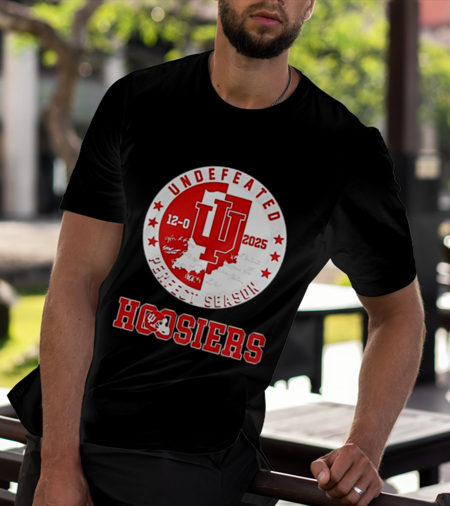 Indiana Hoosiers 12 0 Undefeated 2025 Perfect Season T-Shirt