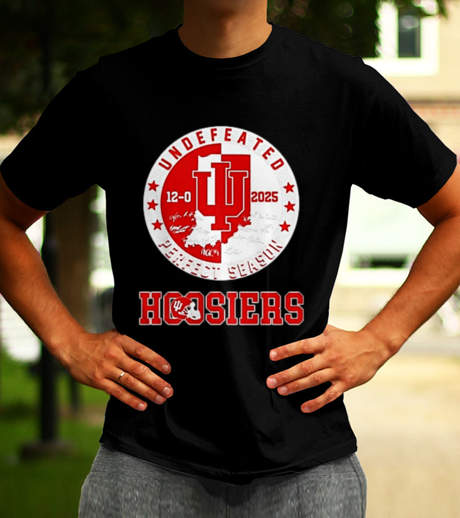 Indiana Hoosiers 12 0 Undefeated 2025 Perfect Season T-Shirt