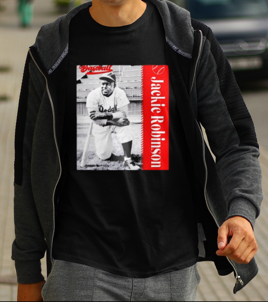 Jackie Robinson Brooklyn Dodgers MLB Baseball Legend T-Shirt