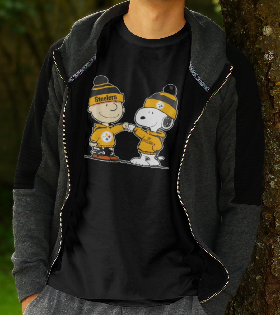 Charlie Brown Snoopy Steelers Best Friends Team Spirit T-Shirt