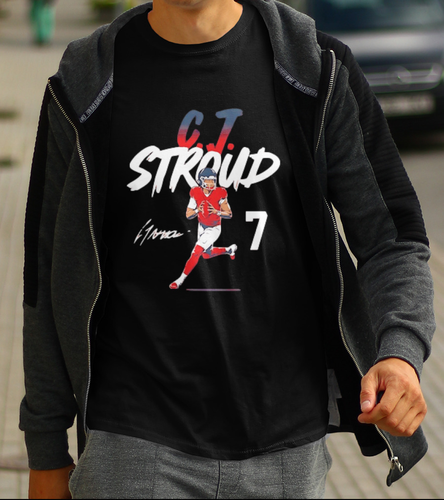 CJ Stroud Houston Number 7 Football Fan Gear T-Shirt