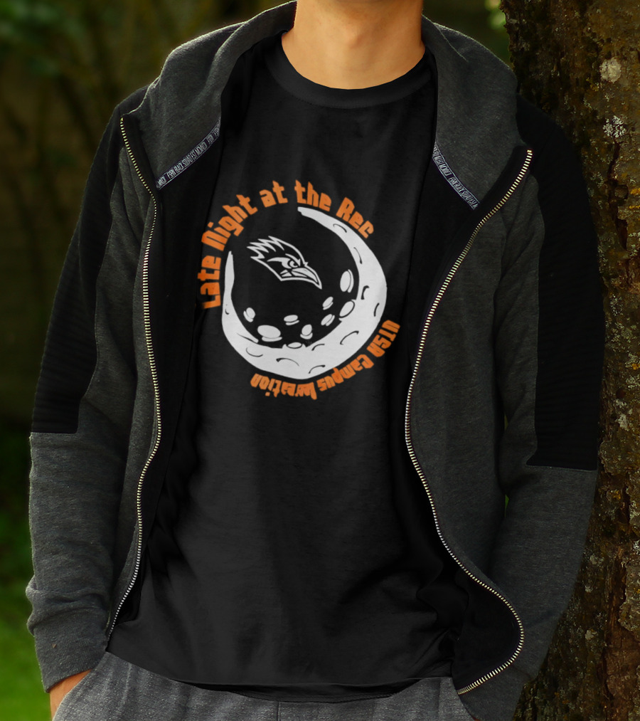 Late Night At The Rec UTSA Roadrunners Campus Recreation Moon T-Shirt