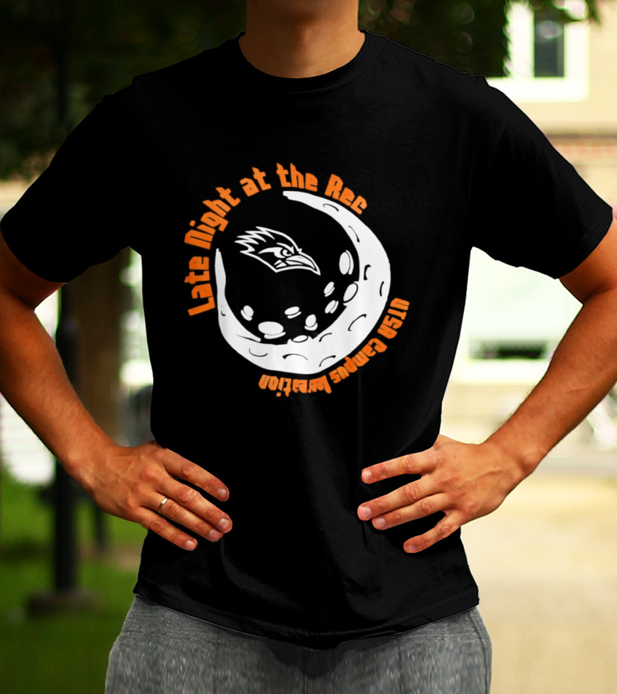 Late Night At The Rec UTSA Roadrunners Campus Recreation Moon T-Shirt