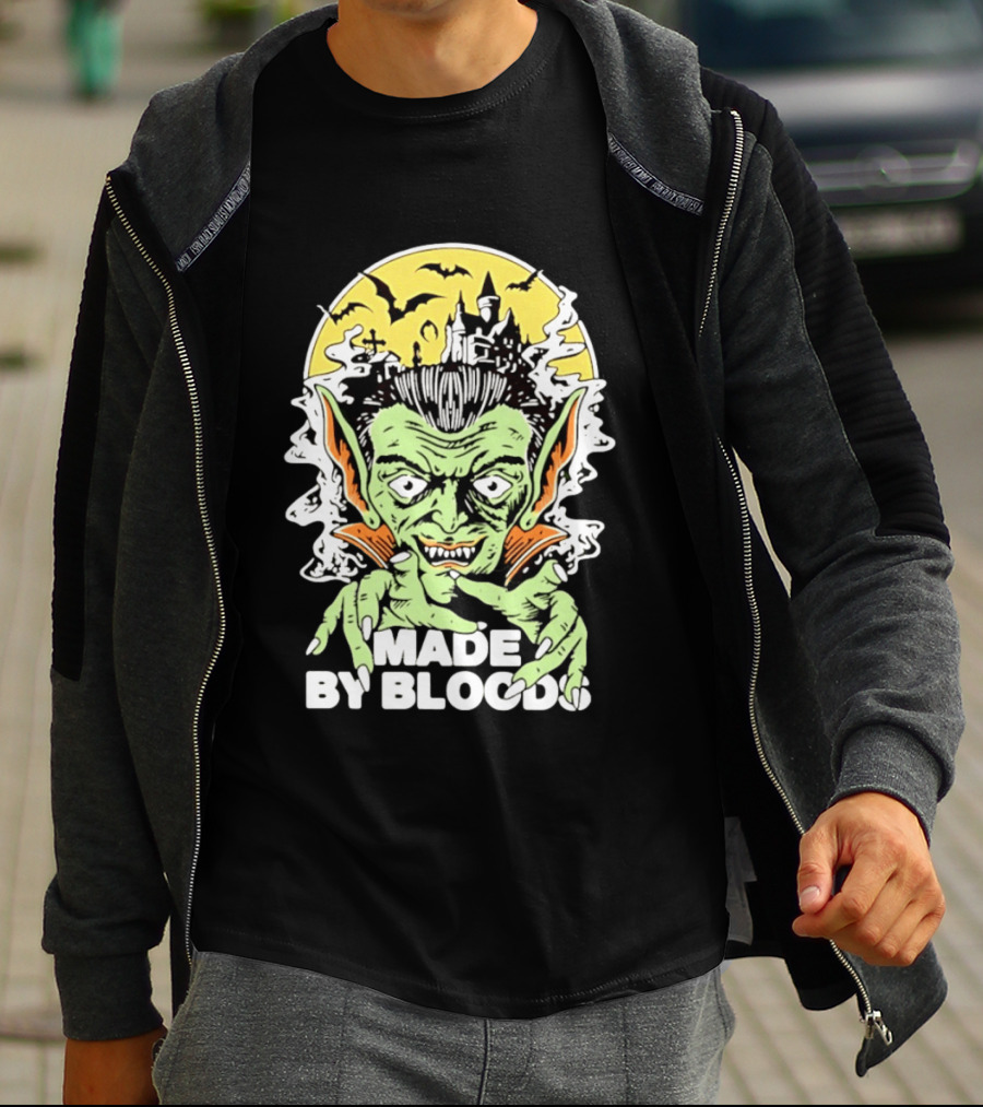 Vampire Halloween Made By Bloods Horror Bats And Haunted Castle T-Shirt
