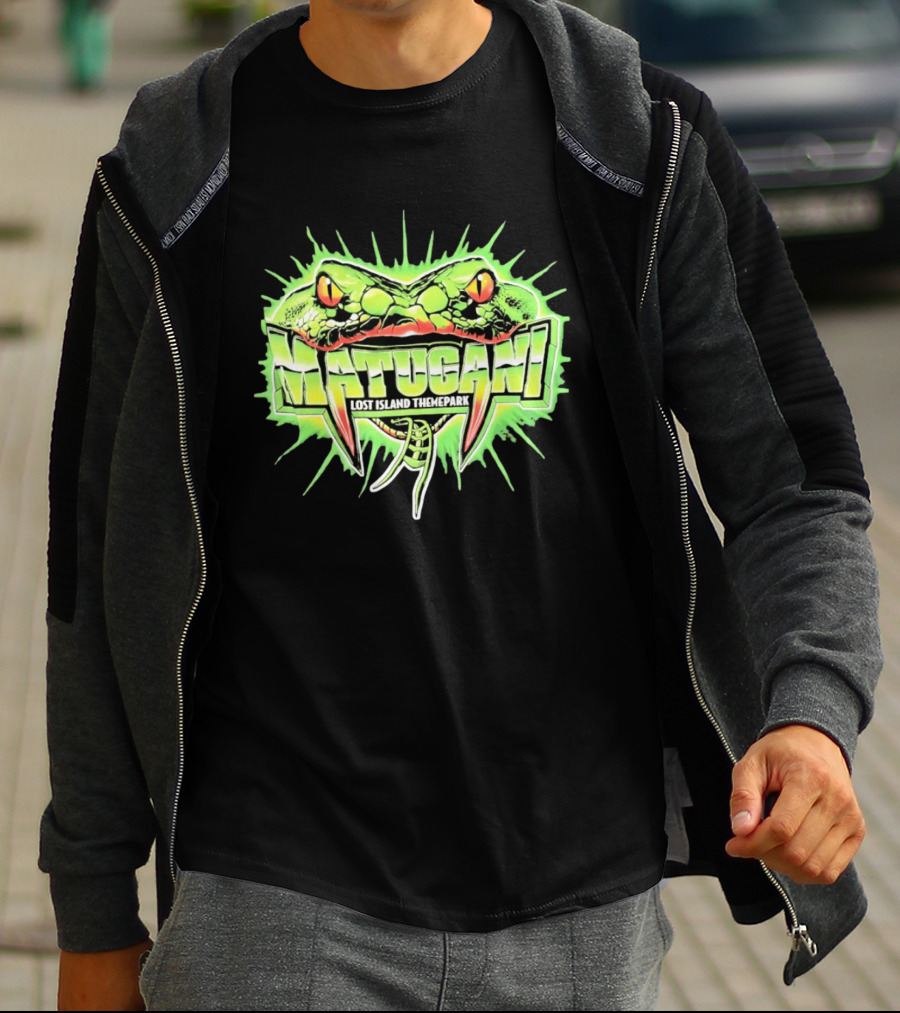 Matugani Snake Roller Lost Island Themepark Adventure T-Shirt