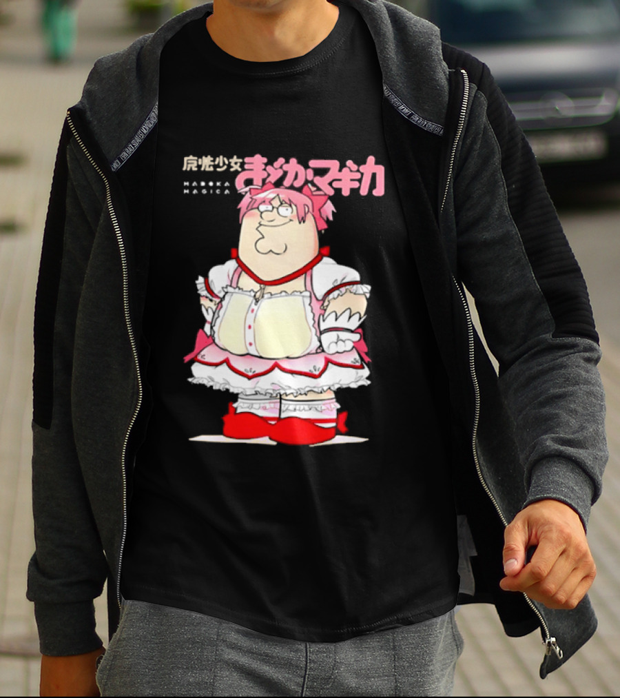 Madoka Peter Griffin Family Guy Puella Magi Madoka Magica Crossover Anime T-Shirt