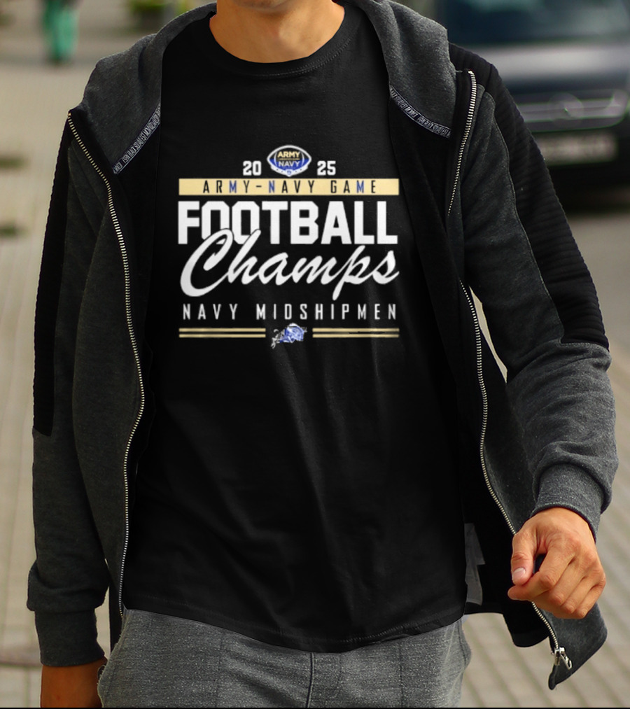 2025 Army Navy Game Football Champs Navy Midshipmen T-Shirt