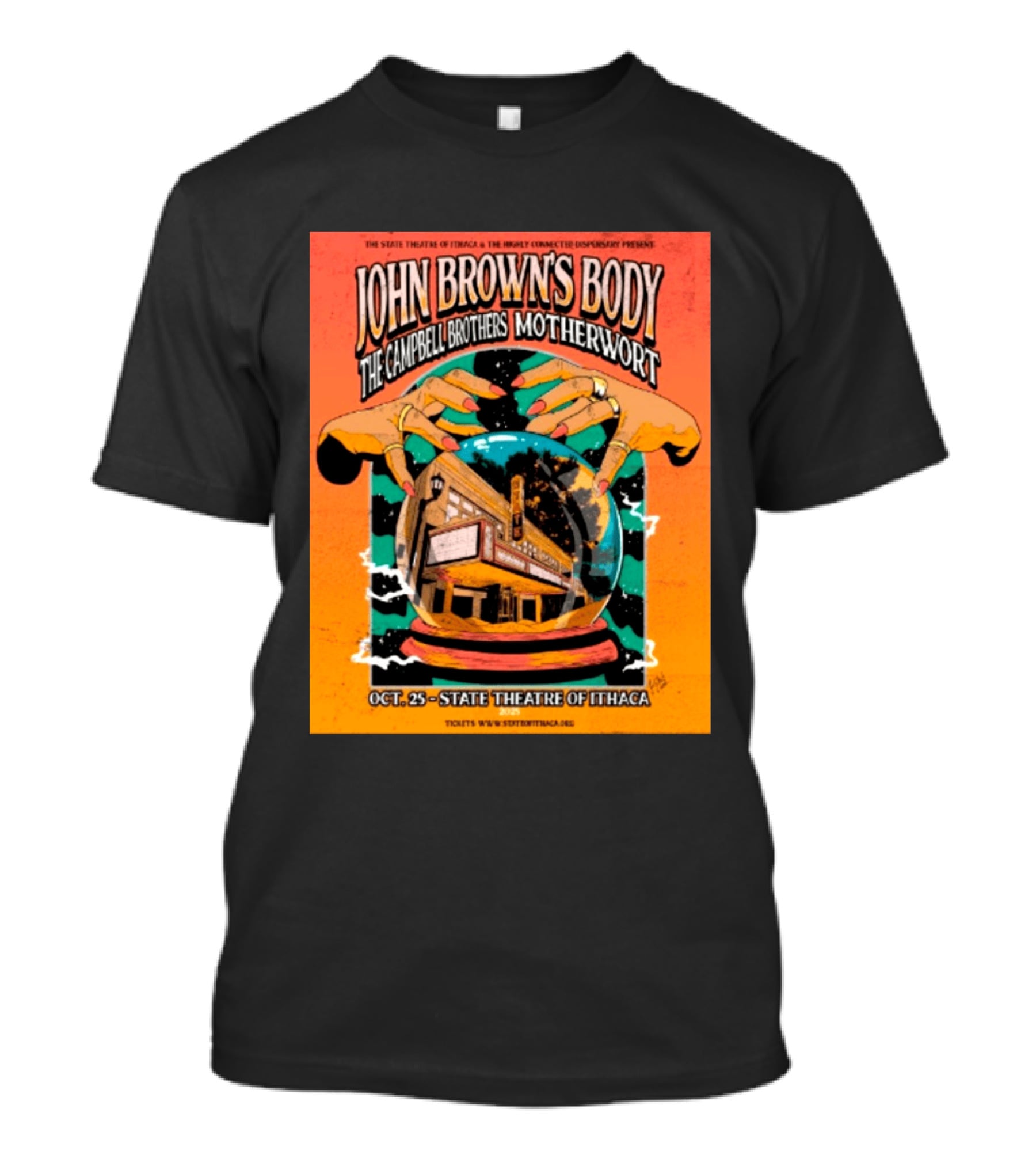 John Browns Body The Campbell Brothers Motherwort October 25 2025 State Theatre Of Ithaca Event T-Shirt