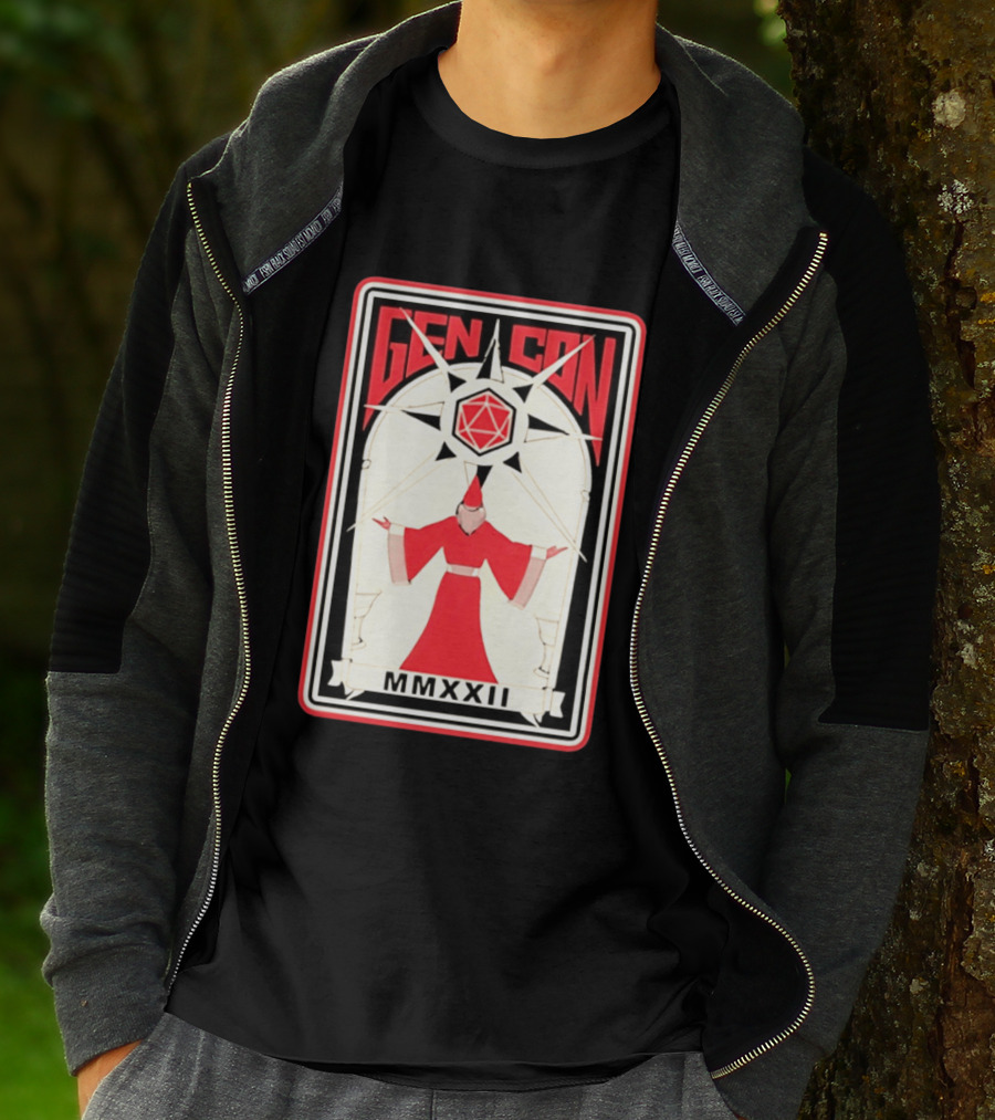 Gen Con MMXXII Wizard D20 Gaming Dungeons And Dragons T-Shirt