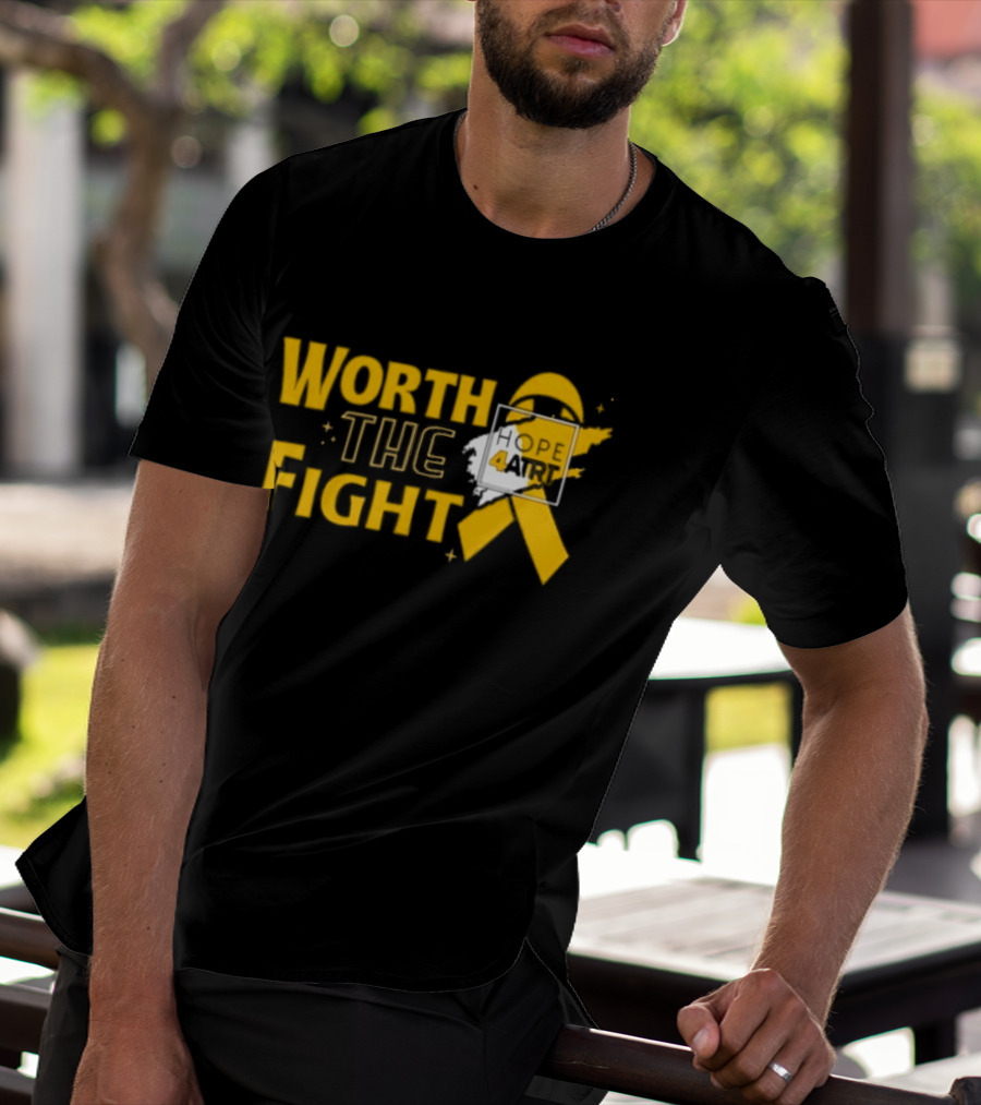 Worth The Fight Hope Yellow Ribbon 4 T-Shirt