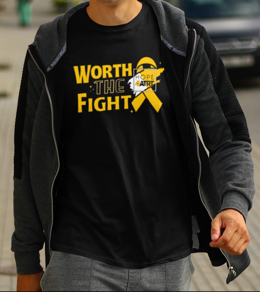 Worth The Fight Hope Yellow Ribbon 4 T-Shirt