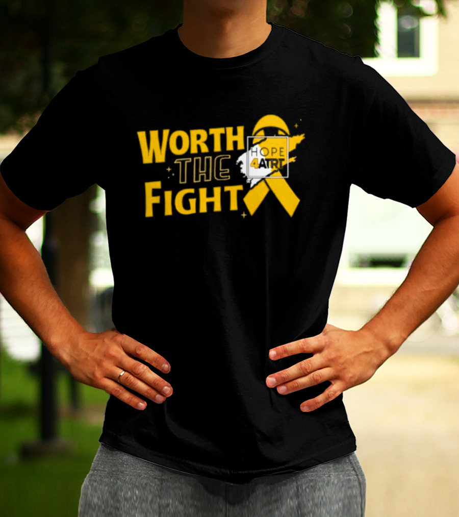 Worth The Fight Hope Yellow Ribbon 4 T-Shirt