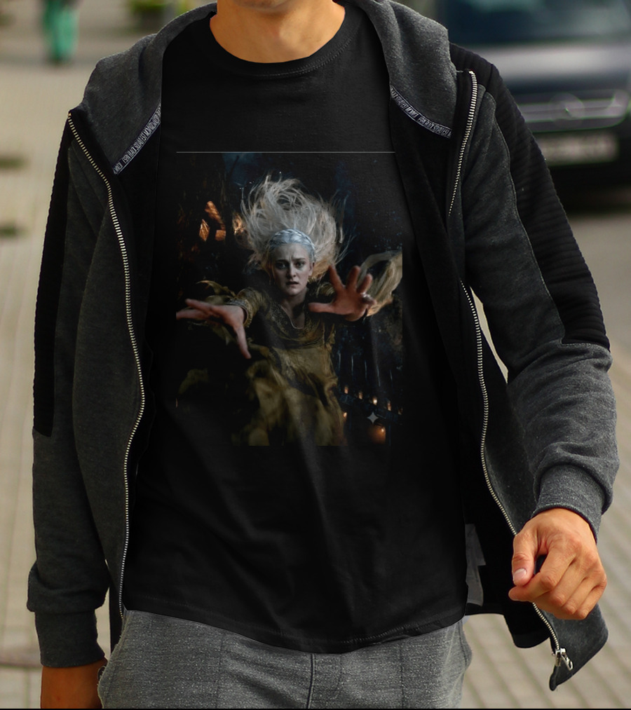 Helaena Targaryen Silver Haired Fantasy Woman In Dark Forest House Of The Dragon Scene T-Shirt