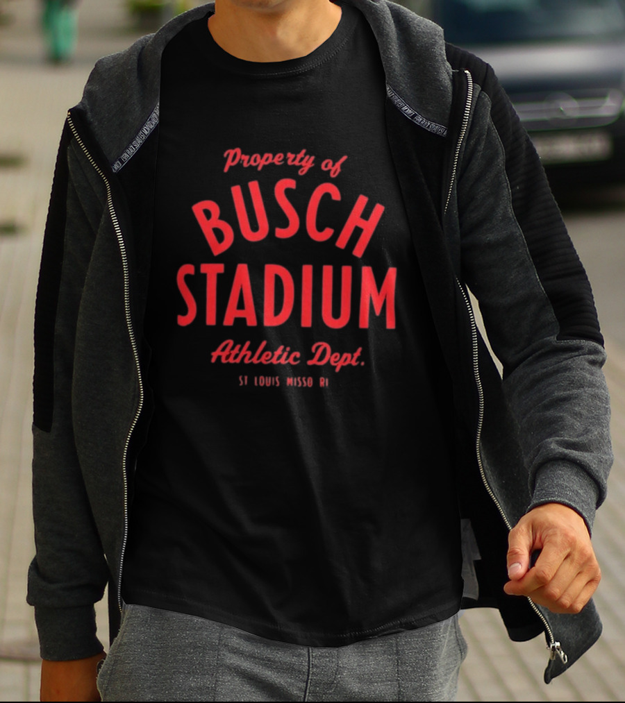 Property Of Busch Stadium Athletic Dept St Louis Missouri T-Shirt