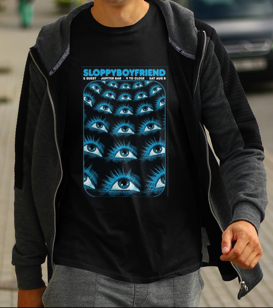 SloppyBoyfriend & Guest Jupiter Bar August 8 Eye T-Shirt