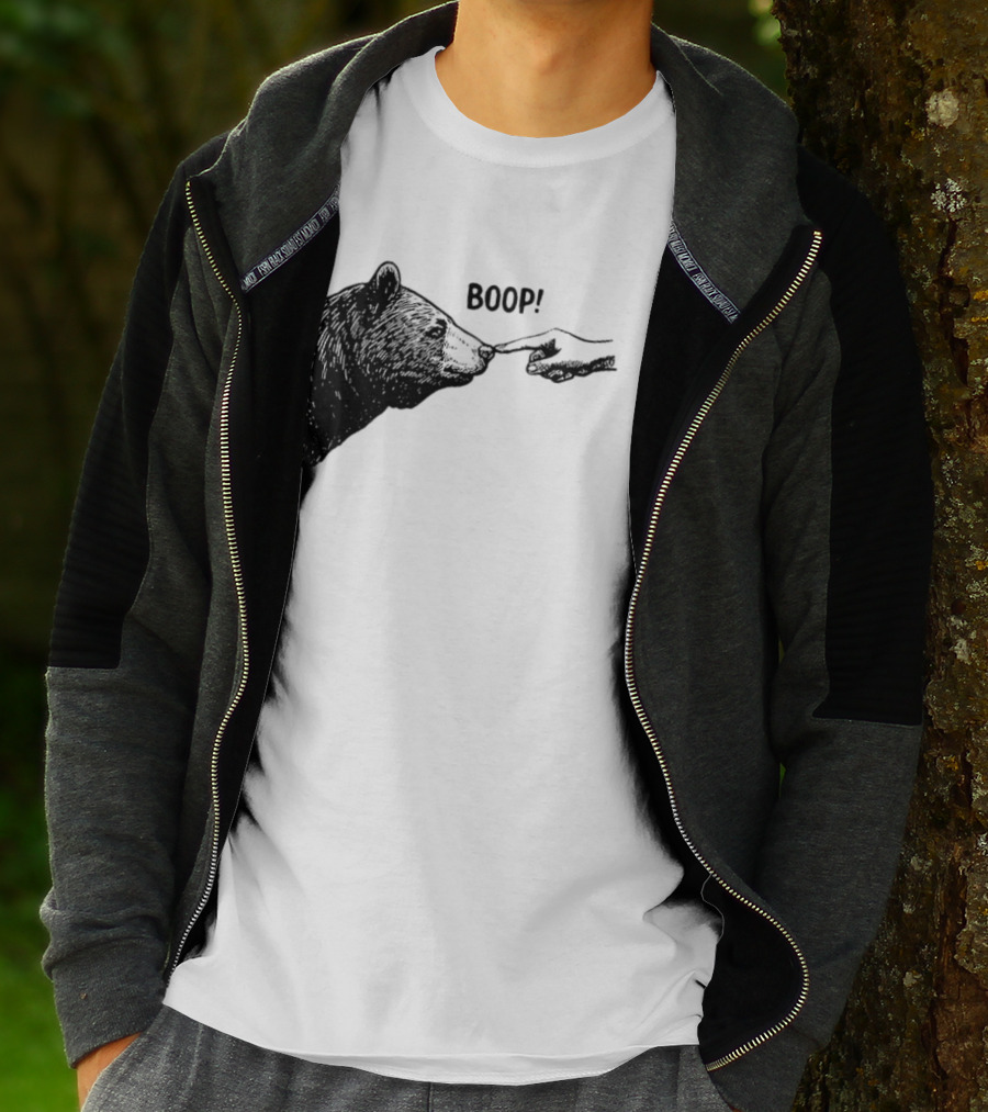 Bear Boop Finger Touching Nose T-Shirt