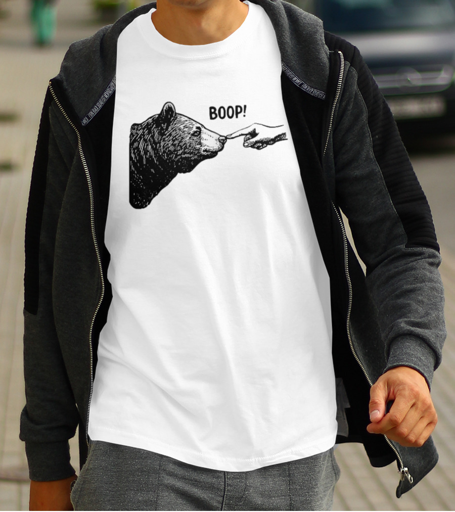 Bear Boop Finger Touching Nose T-Shirt