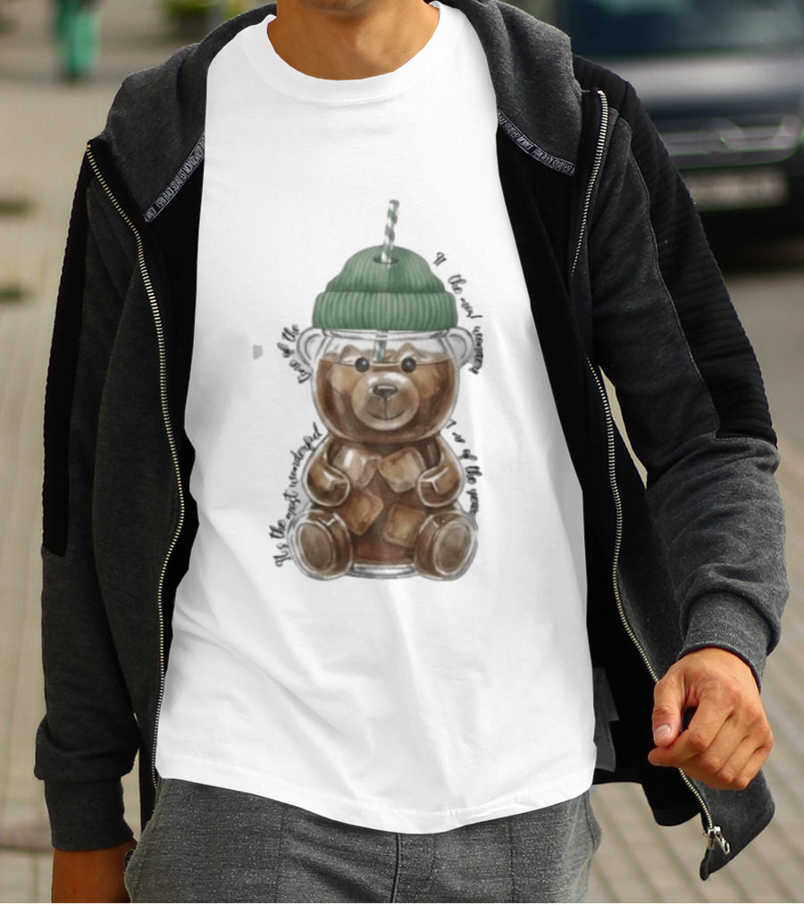 Starbucks Bear Cold Coffee Christmas 2023 Edition T-Shirt