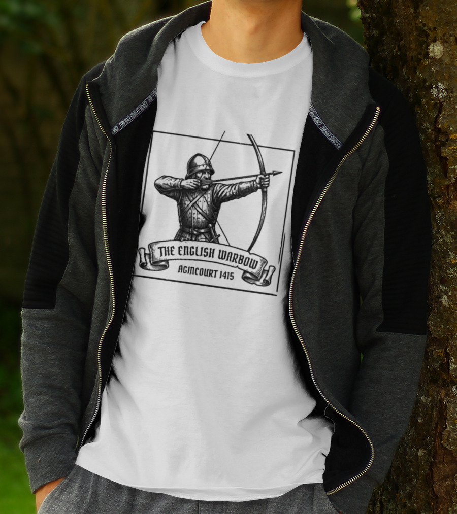 The English Warbow Archer Agincourt 1415 Medieval History T-Shirt