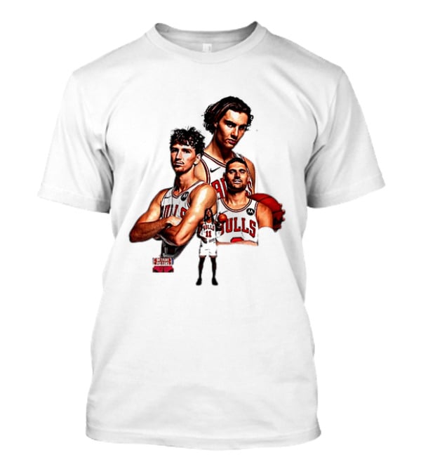 Classic Chicago Bulls NBA 2025 Season Opener Players Montage T-Shirt