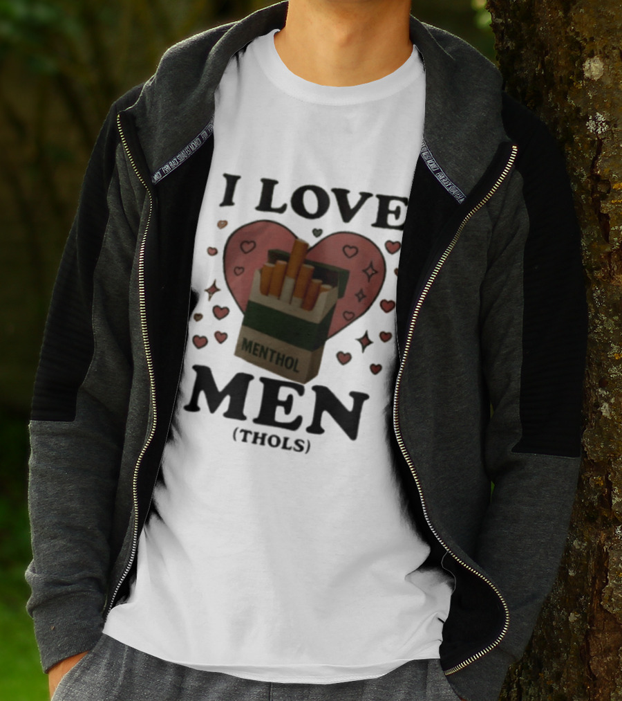 I Love Menthol Cigarettes Heart Cartoon Pack T-Shirt