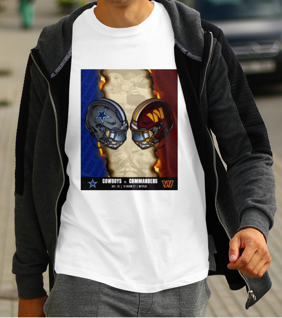 Cowboys Vs Commanders December 25 Noon CT Netflix T-Shirt