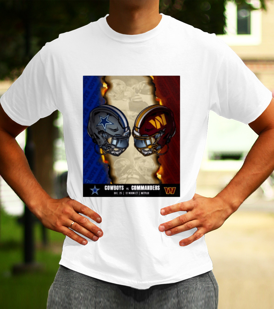 Cowboys Vs Commanders December 25 Noon CT Netflix T-Shirt