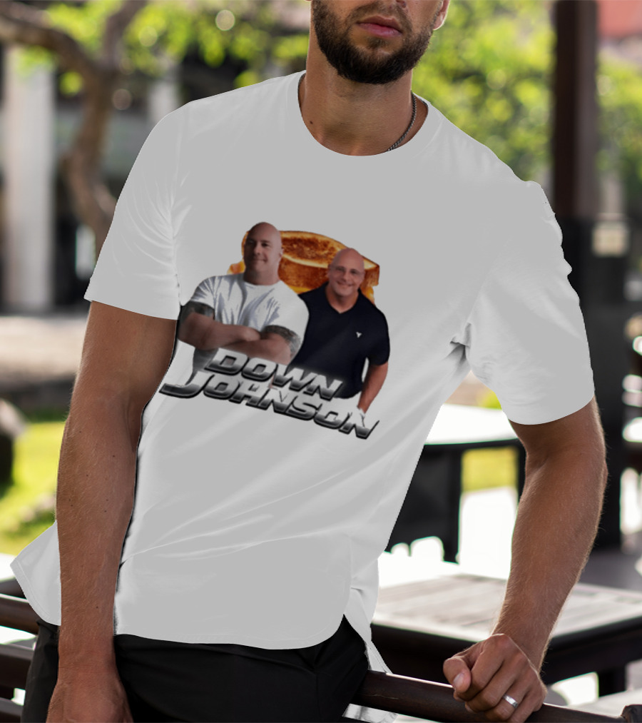 Dwayne Johnson Down Johnson Sandwich Image With Two Bald Men T-Shirt