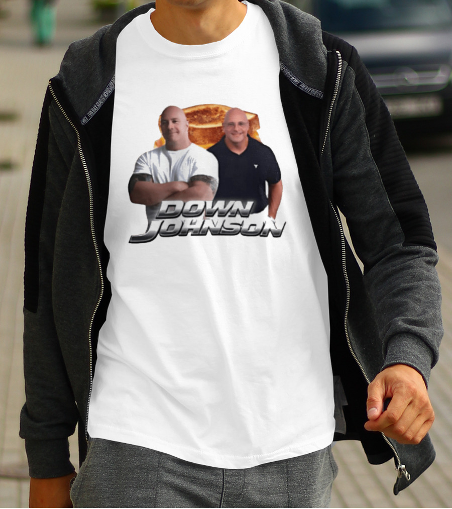 Dwayne Johnson Down Johnson Sandwich Image With Two Bald Men T-Shirt