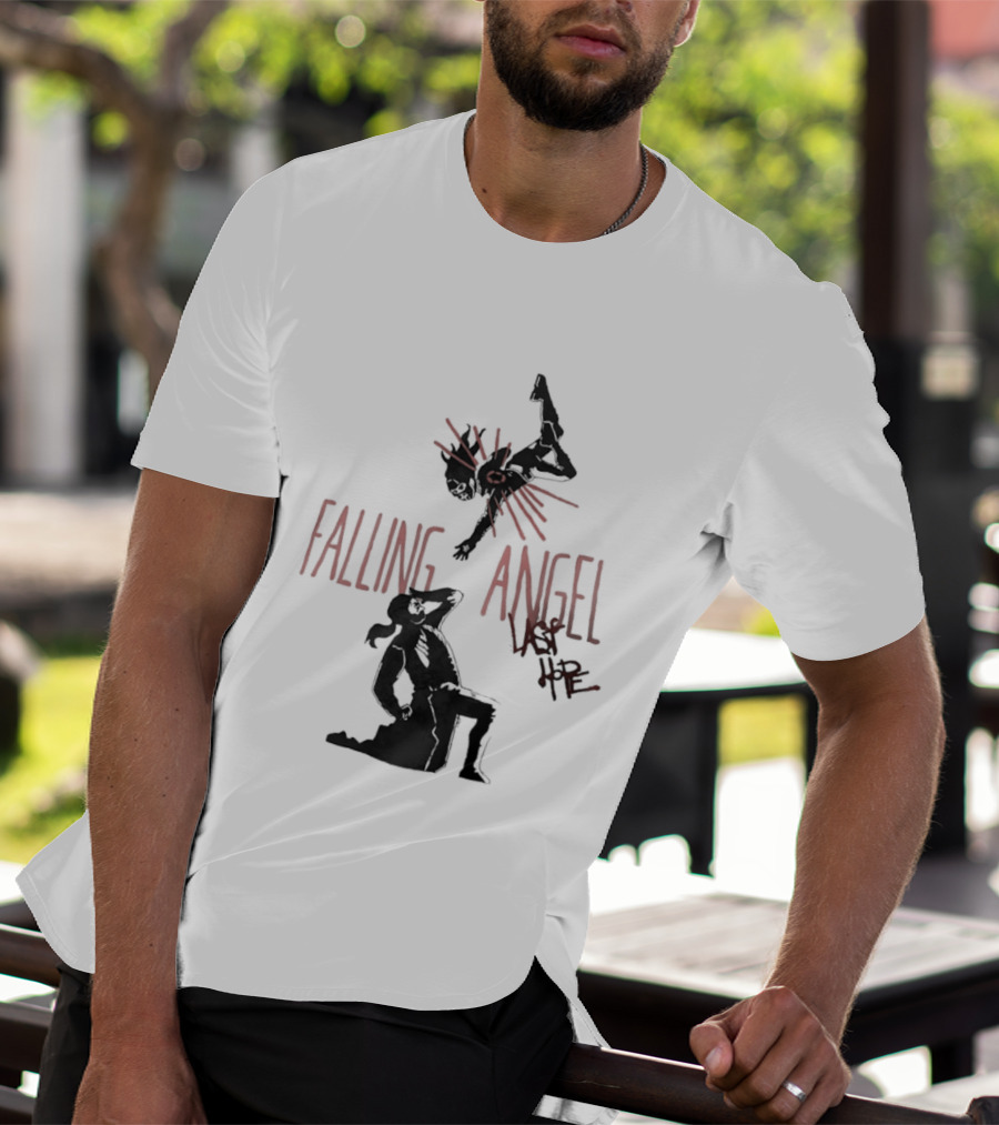 Falling Angel Last Hope Dark Fantasy Gothic T-Shirt