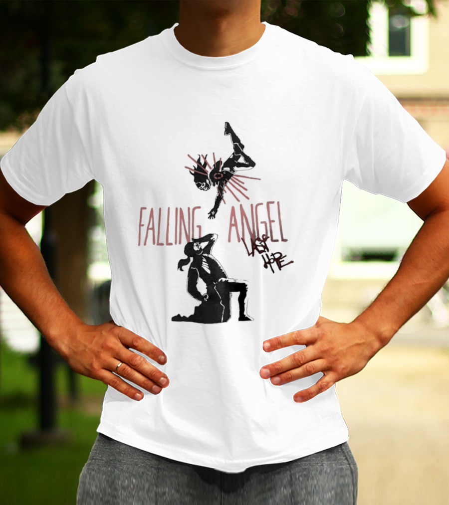 Falling Angel Last Hope Dark Fantasy Gothic T-Shirt