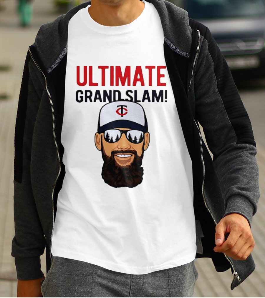 Minnesota Twins Ultimate Grand Slam MLB Bearded Player With Sunglasses T-Shirt