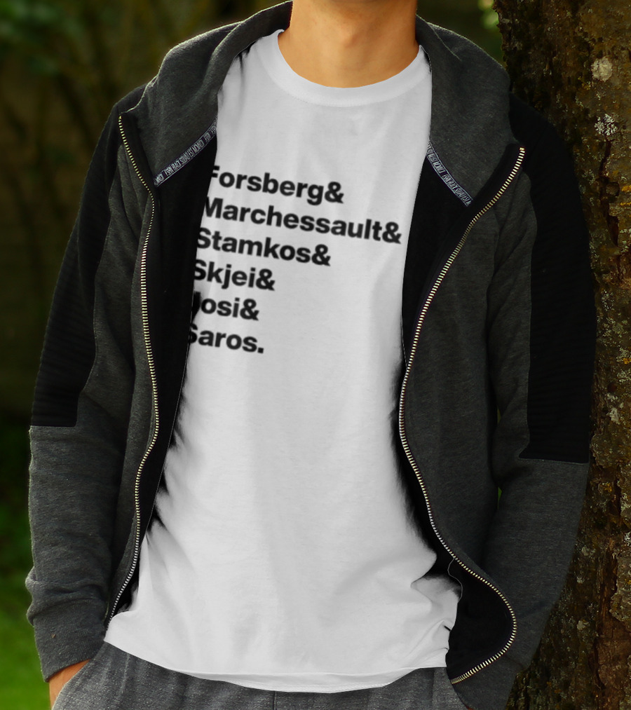 Forsberg Marchessault Stamkos Skjei Josi Saros Roster Names T-Shirt