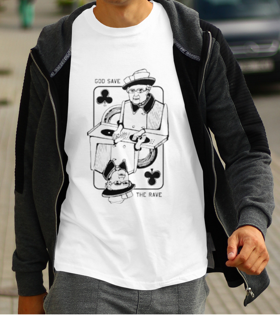 God Save The Rave Queen Of Clubs T-Shirt