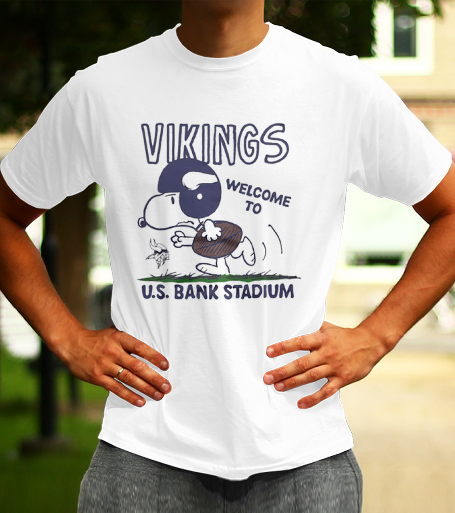Snoopy Vikings Welcome To U.S. Bank Stadium T-Shirt