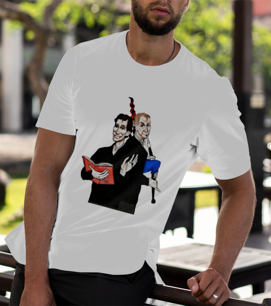 The Rest Is Politics Rory Stewart Red Book Talking Figure Cartoon T-Shirt