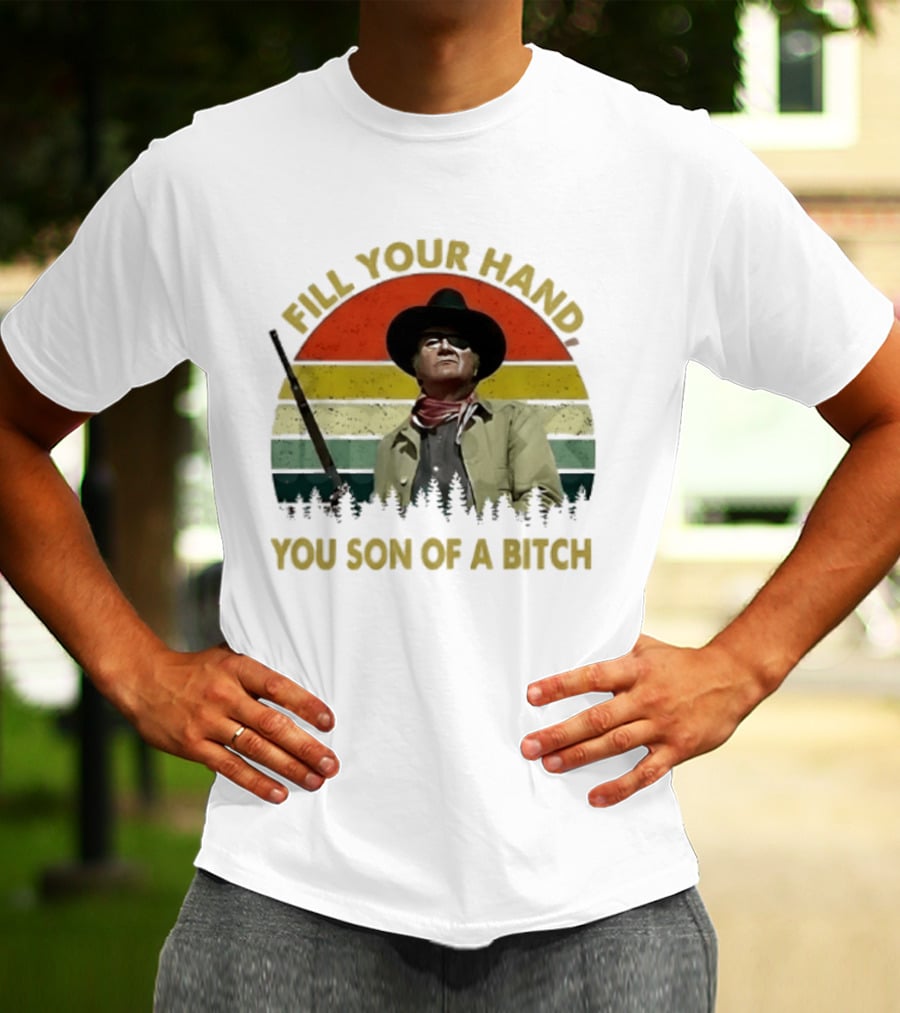 John Wayne The Duke Fill Your Hand Vintage Western T-Shirt