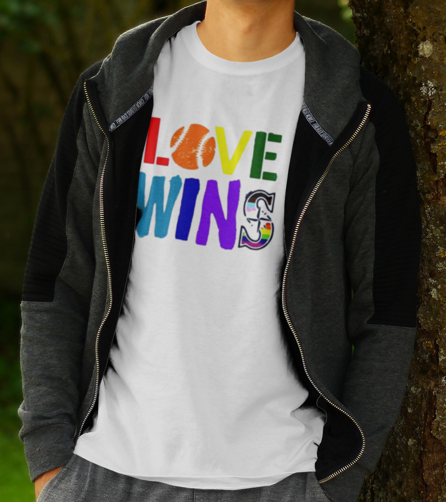 Julio Rodriguez Love Wins Seattle Mariners MLB Baseball T-Shirt